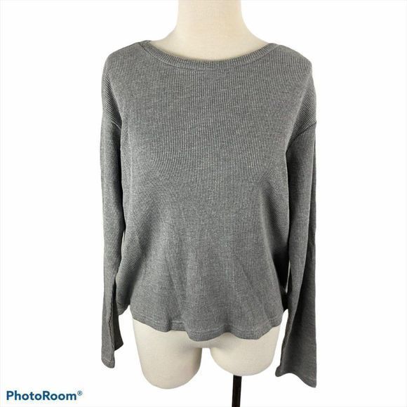 NWT RDI‎ Grey Crew Neck Long Sleeve Shirt - Picture 8 of 8